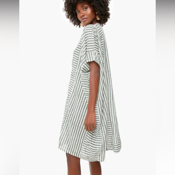 Moss Stripe Emerson Short Caftan - Picture 3 of 11
